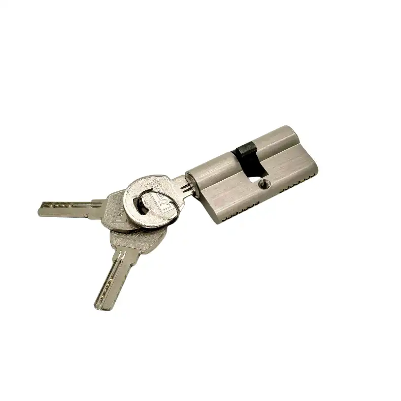 XHardware Mfg. Brass 60mm Double Door Cylinder Lock Matte Stain Nickel