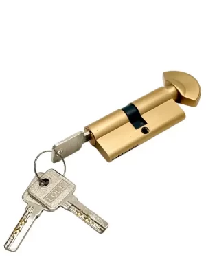 XHardware Mfg. Knob Door Cylinder Lock Stain Brass Finish 70mm