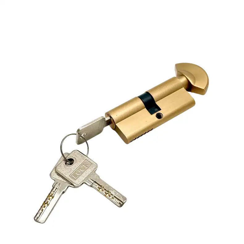 XHardware Mfg. Knob Door Cylinder Lock Stain Brass Finish 70mm
