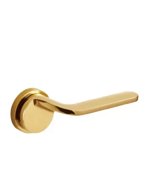 XHardware Mfg. Zamak Round Door Handle with PVD-Gold Finishs